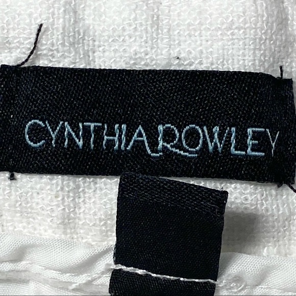 3/$10 Cynthia Rowley Shorts 4 Scalloped Hem Linen-Cotton Lined - Picture 9 of 11